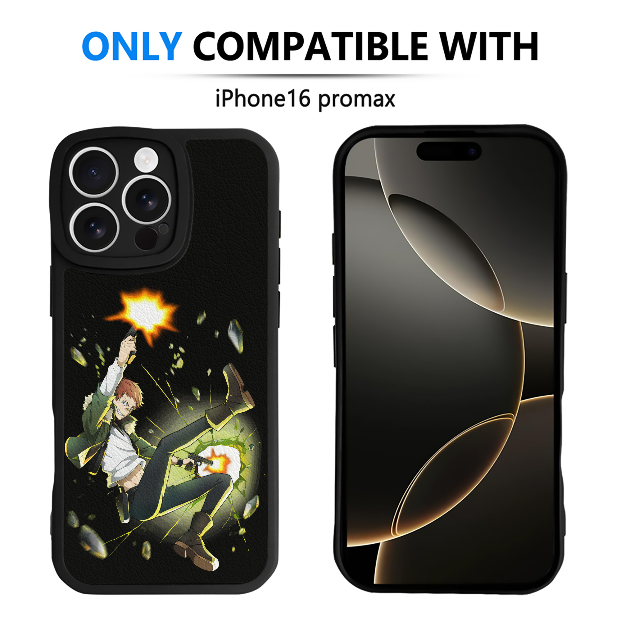 （画像用） 文豪ストレイドッグス Bungo Stray Dogs 【iPhone 16シリーズ対応】シリコンスマホケース（レザー調） 材質：シリコン